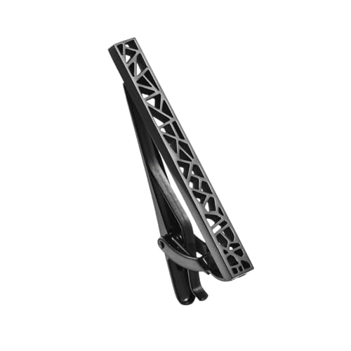 Schwarz Gold Farbe Krawatte Clip for Hochzeit Gentleman Krawatten Bar Pin Männer Zubehör(Black) von YAKXIUE