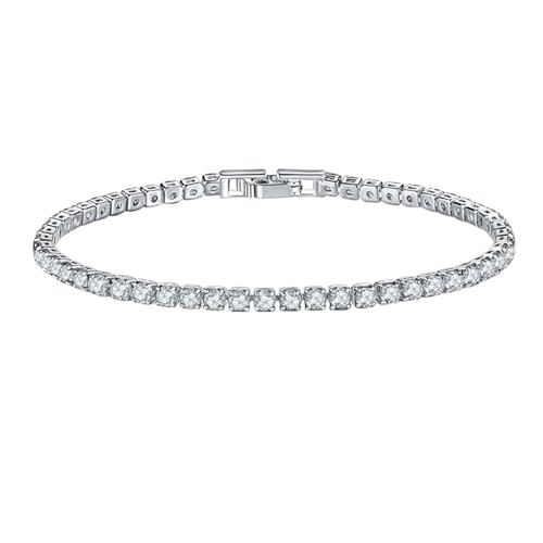 YAKXIUE 1 Pcs Armband Schmuck 3mm Shiny Zubehör for Frauen Jahrestag(Silver) von YAKXIUE