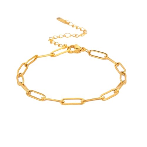 YAKXIUE 1 Pcs Frauen Clip Link Fuß Kette Weibliche Sommer Strand Fußkettchen Schmuck(Gold) von YAKXIUE