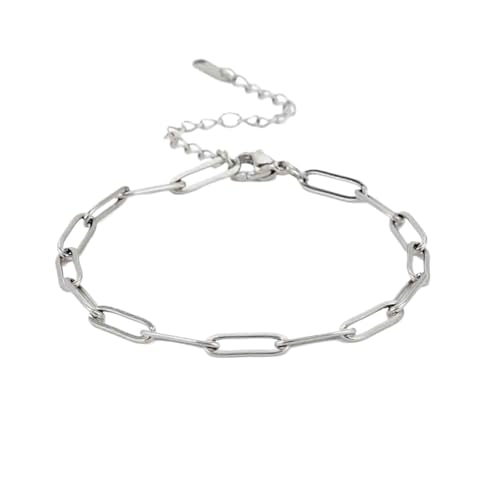 YAKXIUE 1 Pcs Frauen Clip Link Fuß Kette Weibliche Sommer Strand Fußkettchen Schmuck(Silver) von YAKXIUE
