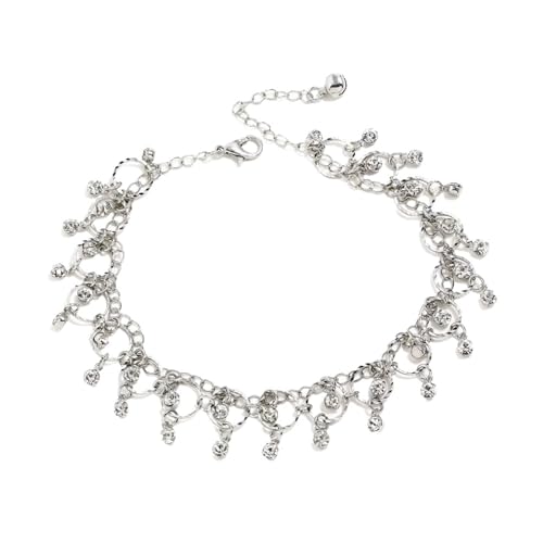 YAKXIUE 1 Pcs Sommer Strand Fuß Kette Schmuck for Frauen Armbänder Fußkettchen(Silver) von YAKXIUE