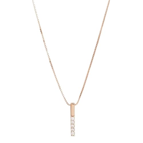 YAKXIUE 1 Pcs Streifen Form Geometrische Anhänger Halskette for Frauen Minimalistischen Silber Farbe Halskette Schlüsselbein Kette(Gold) von YAKXIUE