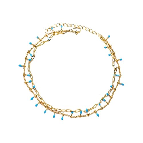 YAKXIUE 1 Pcs Women Gold Color Anklet Braclet Summer Beach Foot Chain Jewelry Accesorios von YAKXIUE