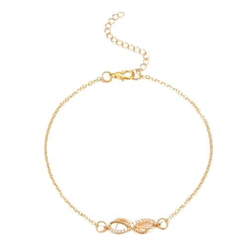 YAKXIUE 1 Stück Strand Charms Armband Strass Armreif Dail Wear(Gold) von YAKXIUE