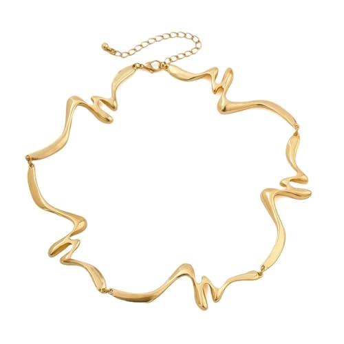 YAKXIUE 1 Stück Vintage Kreative Unregelmäßige Metallhalskette for Frauen von YAKXIUE