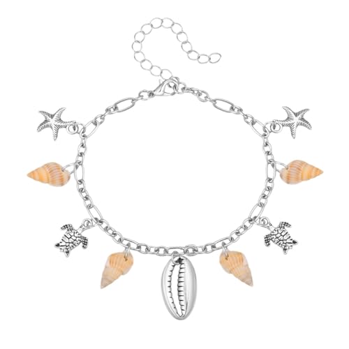 YAKXIUE 1 Pcs Frauen Fußkettchen Armband Conch Fuß Kette Einstellbar von YAKXIUE