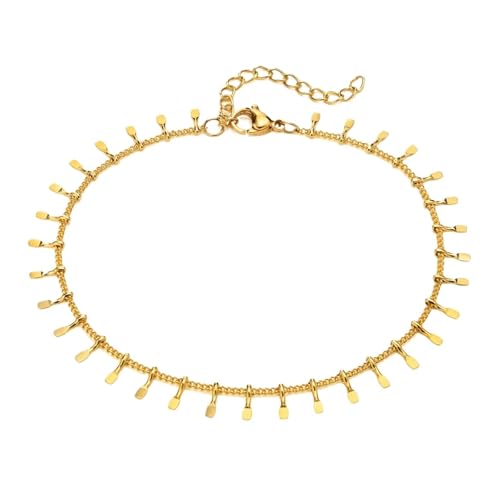 YAKXIUE 1 x Fransen-Kettenarmband am Bein, Sommer-Fußkettchen, Strandschmuck, Einheitsgröße von YAKXIUE