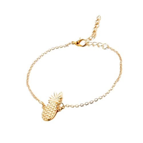 YAKXIUE 1 x dreidimensionales Damen-Fußkettchen mit Ananas-Schmuck, Einheitsgröße von YAKXIUE