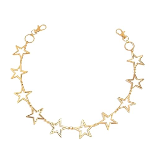 YAKXIUE Aushöhlen Stern Taille Schlüsselanhänger Jeans Zubehör Männer Frauen Hosen Kette Männlichen Schmuck von YAKXIUE