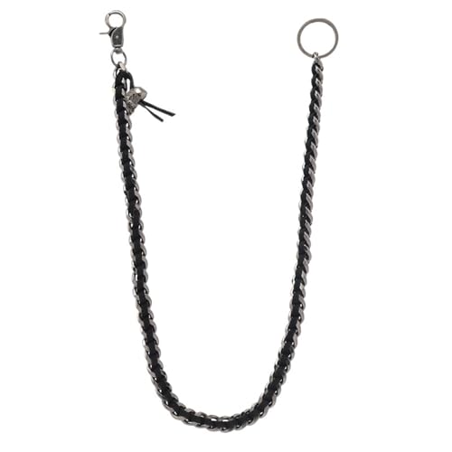 YAKXIUE Männer Hosen Kette Schwarz Legierung Reise Brieftasche Keychain Jeans Link von YAKXIUE