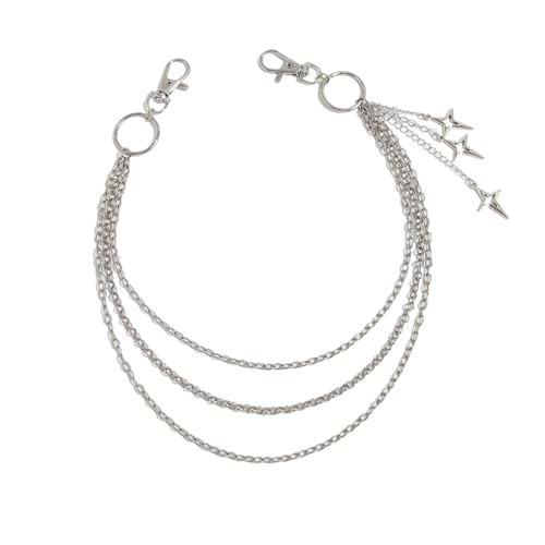 YAKXIUE Metall Stern Anhänger Taille Schlüsselanhänger Jeans Kette Frauen Schmuck Zubehör von YAKXIUE