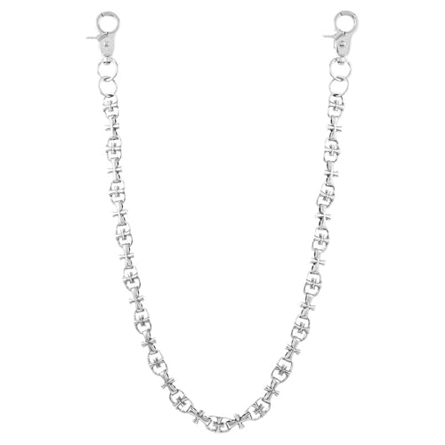 YAKXIUE Metallkreuz Schlüsselanhänger Gürtel for Männer Hosen Kette Retro Taille Link von YAKXIUE