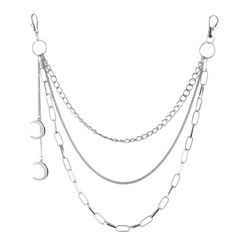 YAKXIUE Mond Anhänger Kette auf der Jeans Hose Frauen Schlüsselanhänger for Männer Zubehör von YAKXIUE