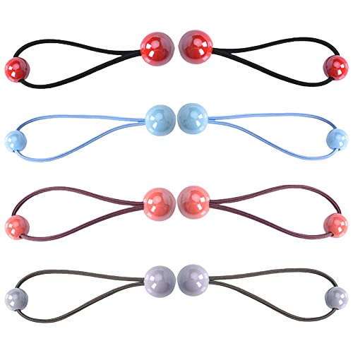 Bubble Ball Haargummis für Mädchen Bommeln Elastische Haarbänder Klopfer für kleine Mädchen Rutschfeste Pferdeschwanz Halter Haarklopfer Perlen Haargummis Haargummi Haarschmuck 8 Stück von YALLNASL