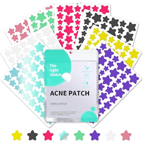 YAMAIDUO 408 Stück Pimple Patches Star, Anti Pickel Patches Hydrokolloid Tag & Nacht 2-In-1, Pickelpatches Gesicht mit Salicylsäure & Teebaumöl, Wasserdicht Atmungsaktiv Acne Patch Natürliche von YAMAIDUO