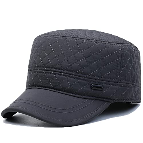 YAMEE Army Cap Damen/Herren Wintermütze,Militärmütze mit Ohrenklappen,Herrencap Winterkappe Wintercap mit Innenfutter von YAMEE