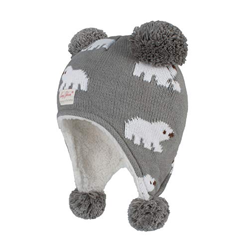 YAMEE Baby Wintermütze Mädchen Pompon Dickes Fleece Gefüttert Kinder Jungen Strickmütze wintermütze Stricken Hut Verdicken Ohrenschützer Hut für Kinder(0-5 Jahre alt) von YAMEE