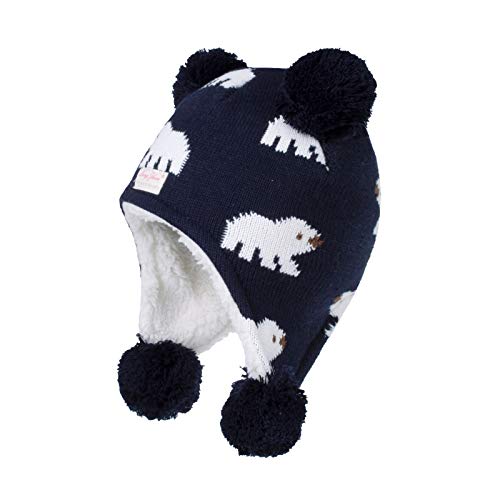 YAMEE Baby Wintermütze Mädchen Pompon Dickes Fleece Gefüttert Kinder Jungen Strickmütze wintermütze Stricken Hut Verdicken Ohrenschützer Hut für Kinder(0-5 Jahre alt) von YAMEE