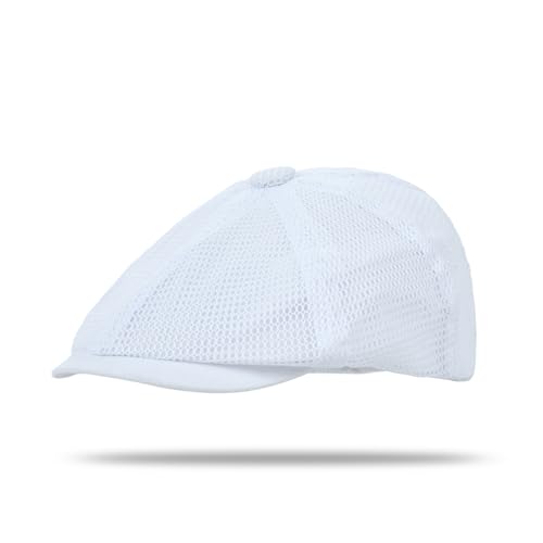 YAMEE Barett Herren Sommer Atmungsaktiver Mesh,Baskenmützen Damen Sonnenschutz,Schiebermütze Herren Elastisch Verstellbar,Newsboy Cap Herren Leicht Retro,Flat Cap Unisex Outdoor Mode Freizeit von YAMEE