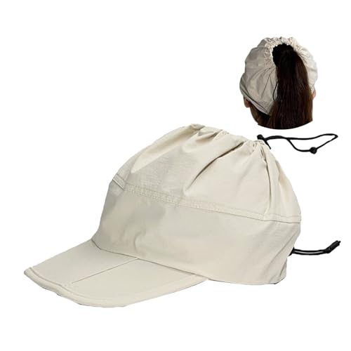 YAMEE Baseball Cap Damen Faltbares Pferdeschwanz-Design,Basecap Damen Sommer Sonnenschutz Schnelltrocknend Atmungsaktiv Leicht,Sportmütze Verstellbares von YAMEE