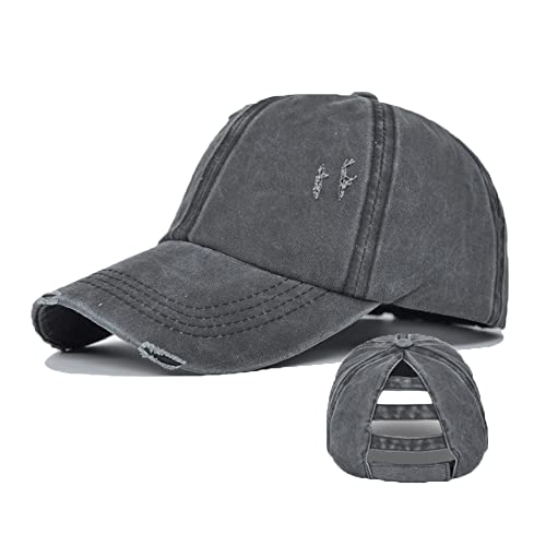 YAMEE Baseball Cap Damen Pferdeschwanz Baseballkappe,Basecap Damen Sonnenhut Sonnenschutz,Baseballmütze Damen Vintage Sport Outdoor Cap von YAMEE