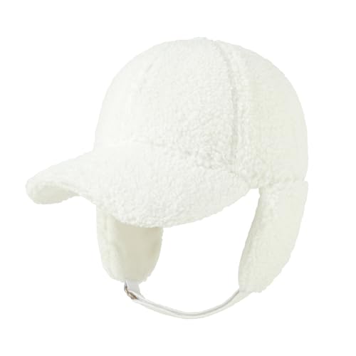YAMEE Baseball Cap Winter Damen aus Plüsch,Wintermütze Herren mit Faltbar Ohrenklappe Warme,Basecap Damen Weich Verstellbarer,Winterkappe Outdoor-Sportarten Laufkappe von YAMEE
