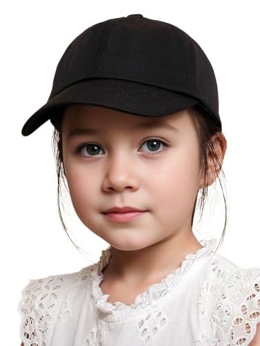 YAMEE Baseball Cap für Mädchen mit Hohem Pferdeschwanz,Basecap Kinder Schnell Trocknend Atmungsaktiv,Sonnenhut für Kinder Verstellbare,Sommer Mützen für Mädchen Sonnenschutz,Geeignet für Alter 2 bis 8 von YAMEE