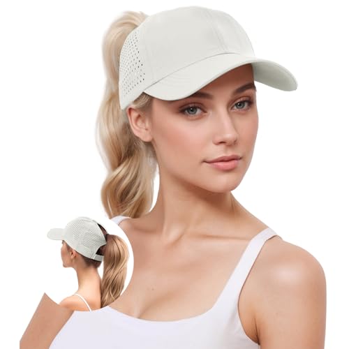 YAMEE Baseballkappe Damen Pferdeschwanz Sommer,Baseballmütze Damen Baseball Cap Mesh Atmungsaktiven,Sommermütze Damen Leicht Wasserdicht Schnelltrocknend von YAMEE
