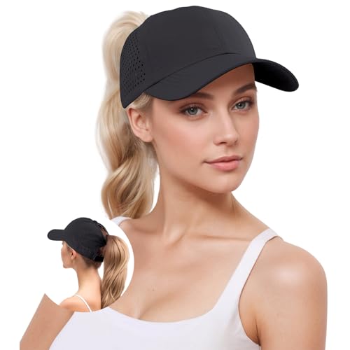 YAMEE Baseballkappe Damen Pferdeschwanz Sommer,Baseballmütze Damen Baseball Cap Mesh Atmungsaktiven,Sommermütze Damen Leicht Wasserdicht Schnelltrocknend von YAMEE