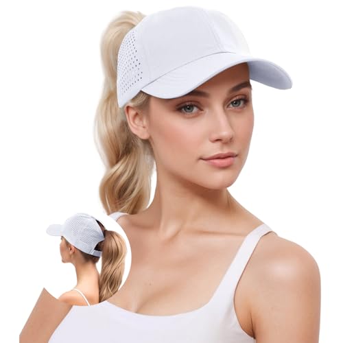 YAMEE Baseballkappe Damen Pferdeschwanz Sommer,Baseballmütze Damen Baseball Cap Mesh Atmungsaktiven,Sommermütze Damen Leicht Wasserdicht Schnelltrocknend von YAMEE