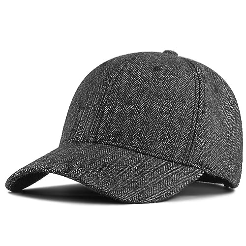 YAMEE Baseballmütze Herren schwarz XXL Wintermütze,Herren Winter Baseball-Cap,Wintercap Herbst/Winter Basecap Warme von YAMEE