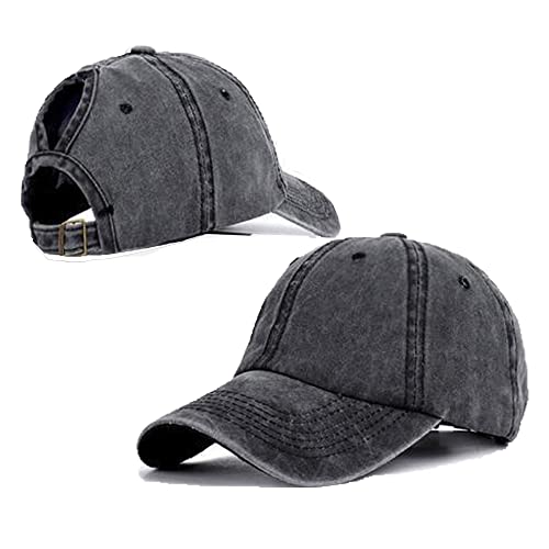 YAMEE Basecap Damen Sommer Pferdeschwanz Kappe,Baseball Cap Vintage Herren Sonnenhut Sonnenschutz,Sportmütze Baseballkappe Baseball Hut (Kopfumfang 54-60cm) von YAMEE