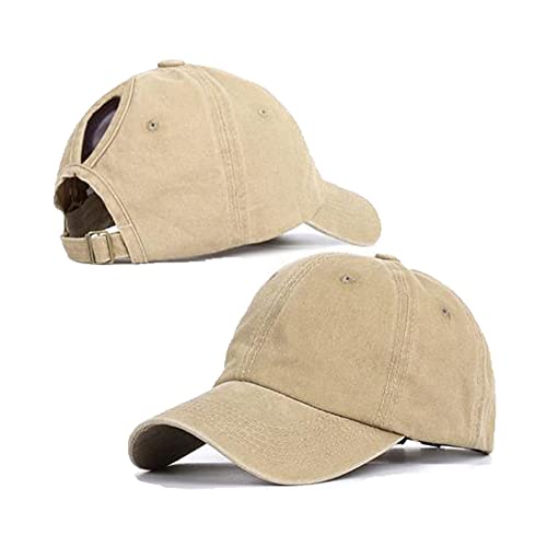 YAMEE Basecap Damen Sommer Pferdeschwanz Kappe,Baseball Cap Vintage Herren Sonnenhut Sonnenschutz,Sportmütze Baseballkappe Baseball Hut (Kopfumfang 54-60cm) von YAMEE