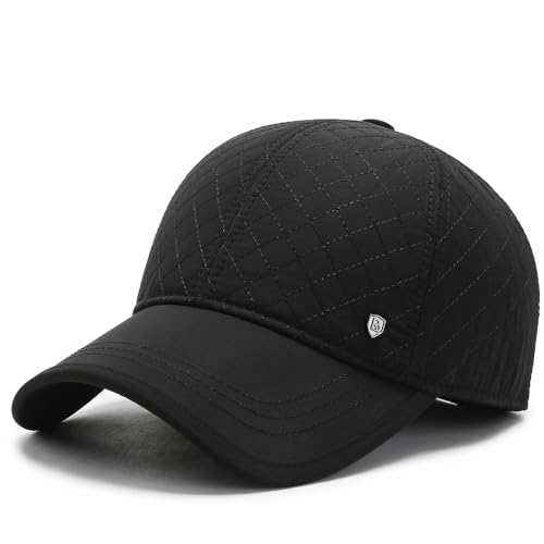 YAMEE Basecap Herren Winter mit Ausklappbarem Ohrenschutz,Wintermütze Unisex Baseballmütze,Wintercap Herrencap Herbst/Winter Weichem Innenfutter von YAMEE