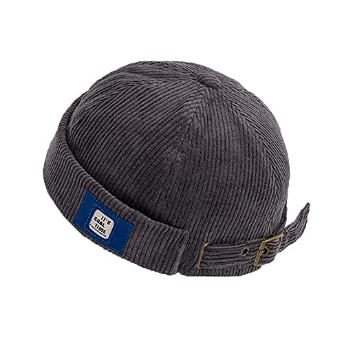 YAMEE Cap Herren Hut Damen Docker-Cap Unisex Docker Mütze Hafenmütze Seemannsmütze Herrenhut Bikercap Hat Wandermütze Seemannskappe（Kappenumfang：56-58cm） von YAMEE