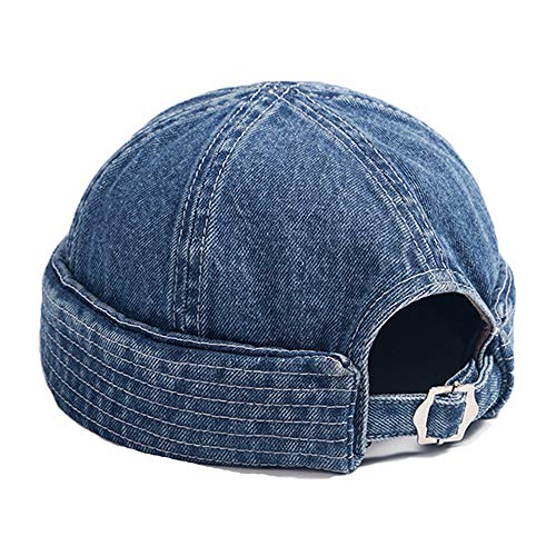 YAMEE Docker-Cap Herren Docker Mütze Damen Bikercap Seemannsmütze Hafenmütze Herrenmütze Hat Wandermütze Dockercap Kopfbedeckung Seemannskappe Vatertagsgeschenk（Kopfumfang Größenverstellbar） von YAMEE