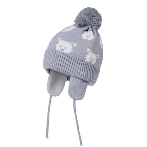 YAMEE Kinder Mütze Baby Warm Wintermütze Jungen Mädchen Kleinkind Earflap Beanie Strickmütze Warm Herbst Wintermütze Cap Schädelkappe mit Ohrenschützer(0-5 Jahre alt) von YAMEE