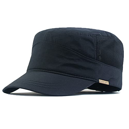 YAMEE Military Cap Herren Sommer Army Cap Atmungsaktive,Sommermütze Unisex Flacher Hut Baseball Kappe,Mütze Militär Sommer Draussen Wandern mütze von YAMEE