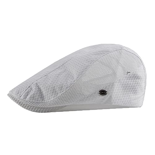 YAMEE Schiebermütze Herren Barett Sommer atmungsaktive Mesh,Sonnenhut Damen Sommer Hut Kappe,Flatcap Barette Cap Größe 55cm-59cm von YAMEE