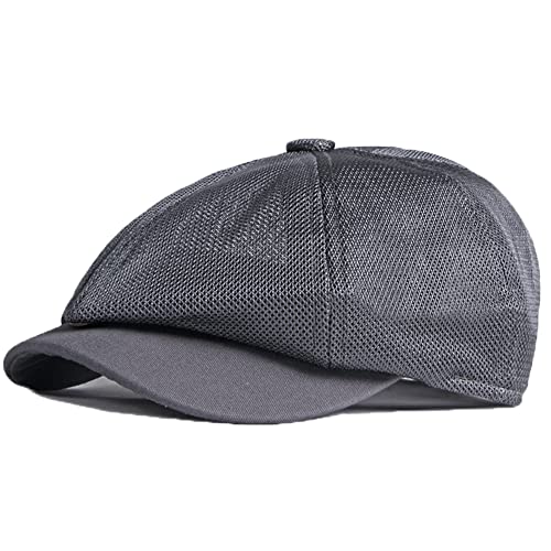 YAMEE Schiebermütze Herren Sommer,Sonnenhut Damen Mesh Sommer Cap Herren,Flatcap Herren Schirmmütze,Barett Cap Newsboy Cap Baskenmütze von YAMEE