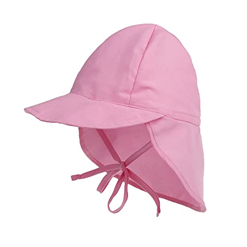 YAMEE Sonnenhut Baby mit Nackenschutz, Flapper Fischerhut Kinder UV Schutz, Sonnenkappe Mädchen Strandhut Jungen Mütze Sonnenmütze Faltbar, Sommer Kinderhut 3 Monate - 5 Jahre von YAMEE