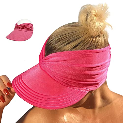 YAMEE Sonnenhut Damen Sommerhut Strandhut,Visor Cap Damen Strandvisor Damenvisor Sonnenvisor für Tennis/Golf/Strand,UV-Schutz von YAMEE