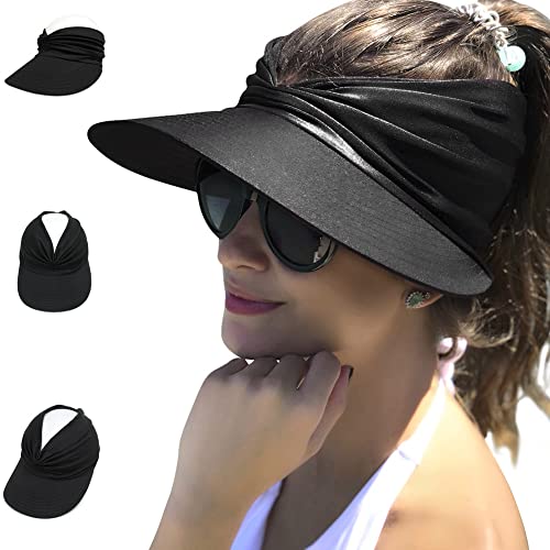 YAMEE Sonnenhut Damen Sommerhut Strandhut,Visor Cap Damen Strandvisor Damenvisor UV-Schutz,Sonnenvisor für Tennis/Golf/Strand von YAMEE