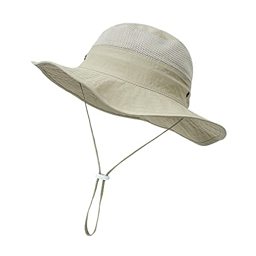 YAMEE Sonnenhut Kinder UV Schutz Fischerhut Mesh, Sonnenkappe Mädchen Strandhut Jungen Mütze Kinder Baby Sonnenmütze Faltbar Atmungsaktiv, Sommer Kinderhut 6 Monate - 8 Jahre von YAMEE