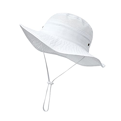 YAMEE Sonnenhut Kinder UV Schutz Fischerhut Mesh, Sonnenkappe Mädchen Strandhut Jungen Mütze Kinder Baby Sonnenmütze Faltbar Atmungsaktiv, Sommer Kinderhut 6 Monate - 8 Jahre von YAMEE