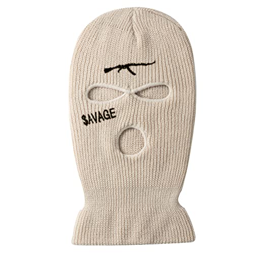 YAMEE Sturmhaube Herren Damen Wintermütze,Balaclava - 3-Loch Sturmmaske,Vollmaske Skimütze Strickmaske Vollgesichtsabdeckung für Outdoor Radfahren Skifahren von YAMEE