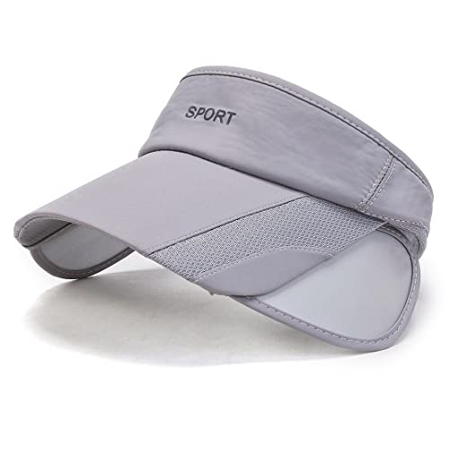 YAMEE Visor Cap Damen Herren Mit Einziehbare Breitkrempe,Visier Unisex Sonnenblende Hut,Sonnenhut Damen Sommerhut Strandhut für Tennis/Golf/Strand,UV-Schutz von YAMEE