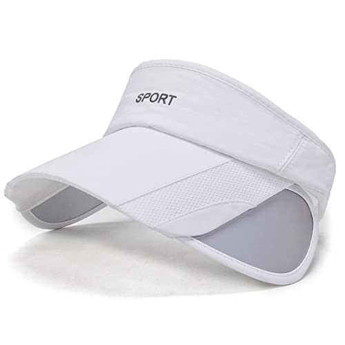 YAMEE Visor Cap Damen Herren Mit Einziehbare Breitkrempe,Visier Unisex Sonnenblende Hut,Sonnenhut Damen Sommerhut Strandhut für Tennis/Golf/Strand,UV-Schutz von YAMEE