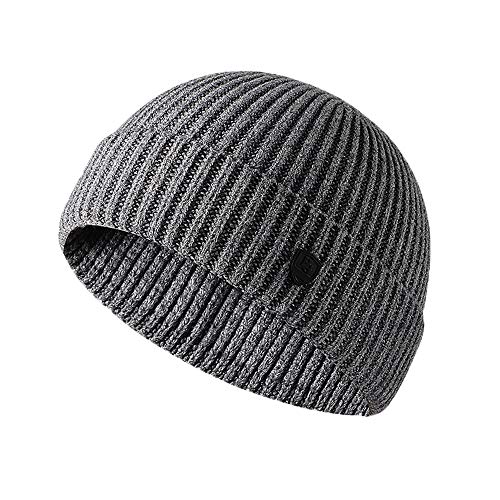 YAMEE Winter Beanie Hat Baseballkappe Strickmütze Docker Cap Herren Damen dockermütze brimless Cap Basecap Herren Cap ganzjährig Tragbar Unisex Retro von YAMEE