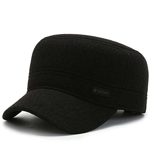 YAMEE Wintermütze Herren/Damen Armycap mit Ohrenklappen,Militärmütze Herren Warm Military Kappe Wintercap,Herrencap Trucker Hut mit Innenfutter von YAMEE